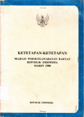 Ketetapan-Ketetapan Majelis Permusyawaratan Rakyat Republik Indonesia Maret 1988